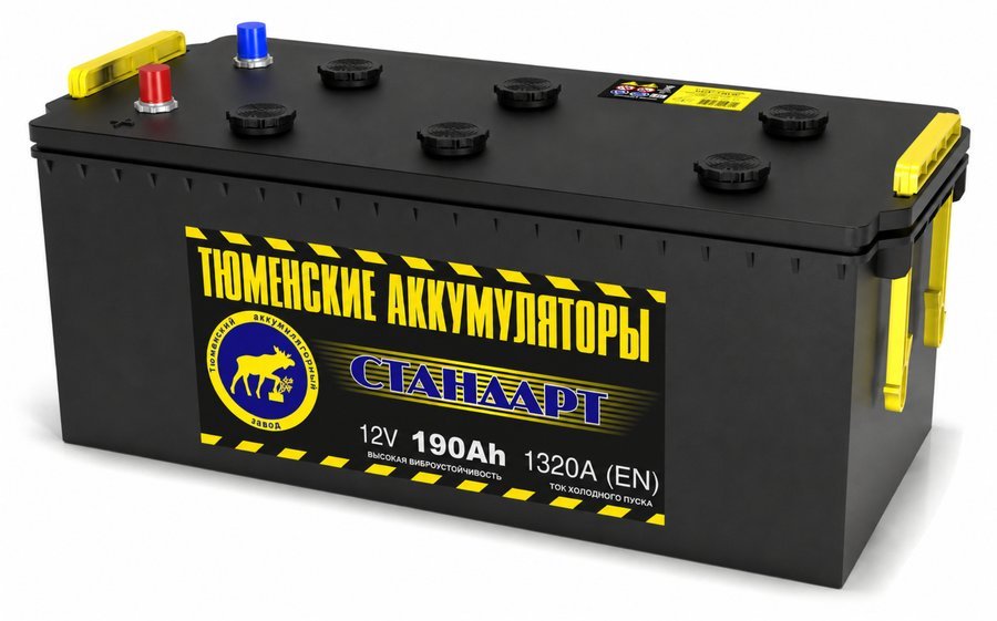 Аккумулятор 6 СТ Тюмень 190 L ОБРАТНАЯ ПОЛЯР STANDART 518х228х238