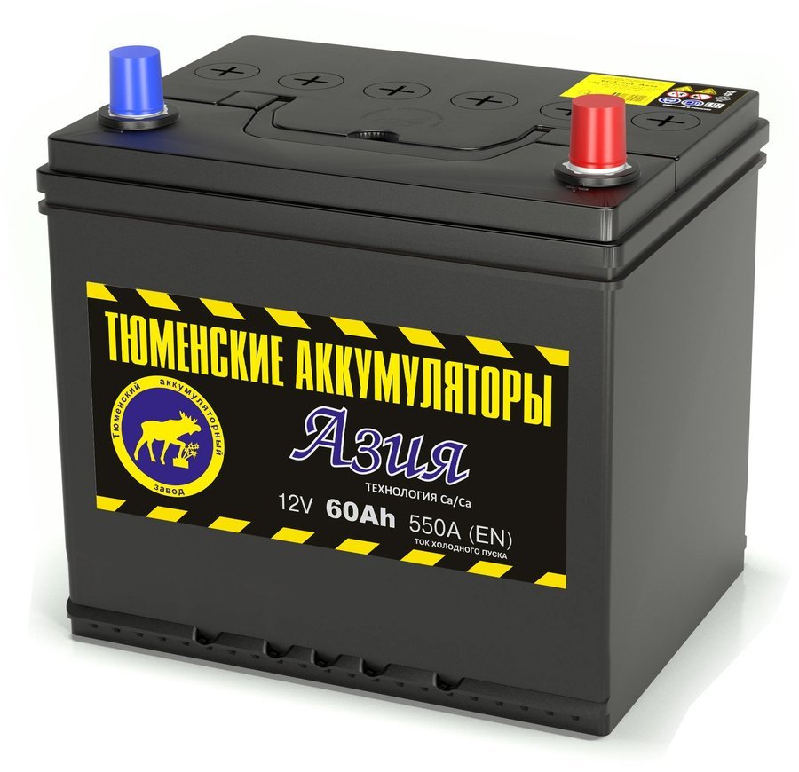 Аккумулятор 6 СТ Тюмень 60 L обр пол Азия 231x173x223