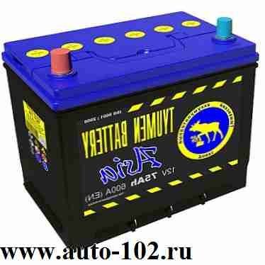 Аккумулятор 6 СТ Тюмень 75 L пр пол Азия 306х175х190
