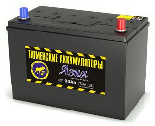 Аккумулятор 6 СТ Тюмень 95 L прям пол Азия 310x173x225