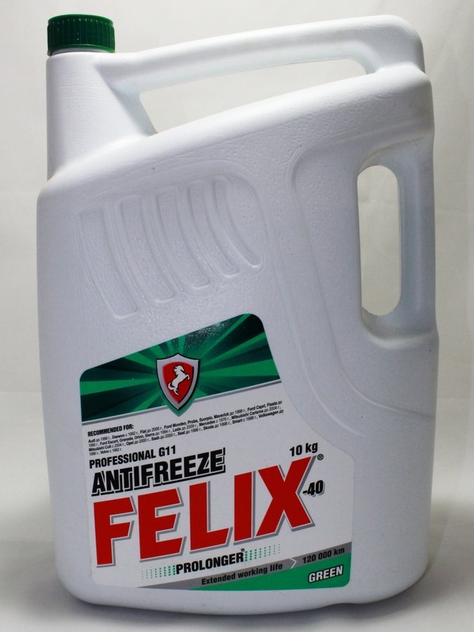 Антифриз 10 кг зеленый "Felix Prolonger-40" (уп 2 шт) Феликс