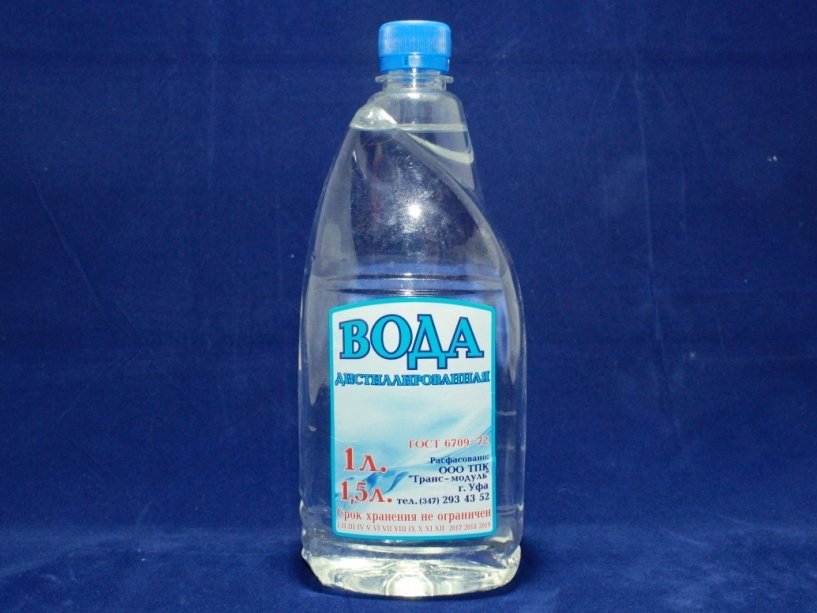 Вода дистиллированная 1л (уп 12 шт) г.Уфа