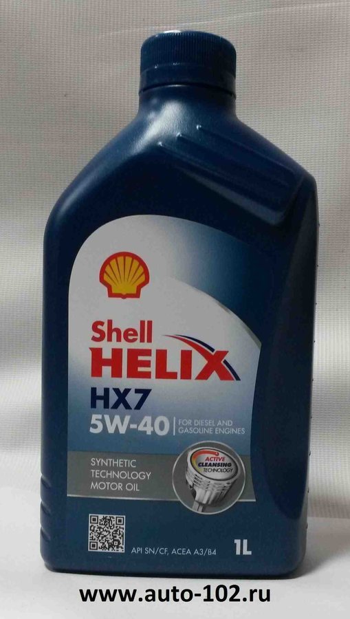 Масло Shell Helix HX7 5/40 п/с 1л синяя канистра Финляндия