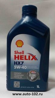Масло Shell Helix HX7 5/40 п/с 1л синяя канистра Финляндия
