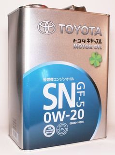 Масло TOYOTA Motor Oil SN 0W20 4л моторное масло для бензиновых двигателей (гидрокретинг) 08880-10