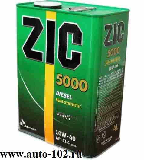 а масло ZIC 5000 5(30 4 л CI-4 ZIG Корея