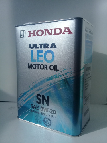 масло HONDA Motor Oil  Ultra LEO SN 0W20 4л 08217-99974
